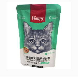 پوچ گربه ونپی طعم مرغ و میگو 80 گرم